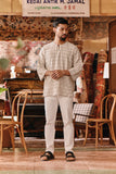 The Akar Kita Men 3/4 Sleeve Kurta - Grain Harvest