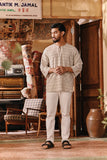 The Akar Kita Men 3/4 Sleeve Kurta - Grain Harvest