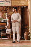 The Akar Kita Men 3/4 Sleeve Kurta - Grain Harvest