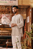 The Akar Kita Men 3/4 Sleeve Kurta - Grain Harvest