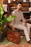 The Akar Kita Men 3/4 Sleeve Kurta - Grain Harvest