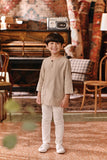 The Akar Kita 3/4 Sleeve Kurta - Champagne Dash