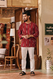 The Akar Kita Men 3/4 Sleeve Kurta - Emberline