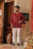 The Akar Kita Men 3/4 Sleeve Kurta - Emberline