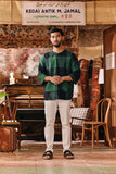 The Akar Kita Men 3/4 Sleeve Kurta - Green Square