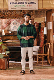 The Akar Kita Men 3/4 Sleeve Kurta - Green Square