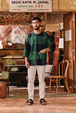 The Akar Kita Men 3/4 Sleeve Kurta - Green Square