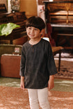 The Akar Kita 3/4 Sleeve Kurta - Nature Black