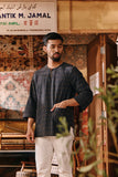 The Akar Kita Men 3/4 Sleeve Kurta - Grey Harvest