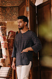 The Akar Kita Men 3/4 Sleeve Kurta - Grey Harvest