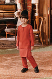 The Akar Kita Baju Melayu Teluk Belanga - Mandarin Red