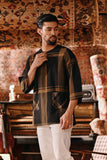 The Akar Kita Men 3/4 Sleeve Kurta - Rustique