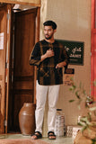 The Akar Kita Men 3/4 Sleeve Kurta - Rustique