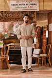 The Akar Kita Men 3/4 Sleeve Kurta - Champagne Dash