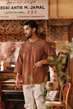 The Akar Kita Men 3/4 Sleeve Kurta - Brownflux