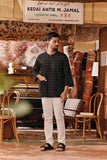 The Akar Kita Men 3/4 Sleeve Kurta - Black Harvest