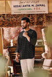 The Akar Kita Men 3/4 Sleeve Kurta - Black Harvest