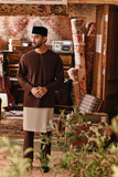 The Akar Kita Men Baju Melayu Teluk Belanga - Dark Burgundy