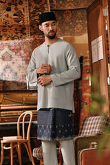 The Akar Kita Men Baju Melayu Teluk Belanga - Gray Mist