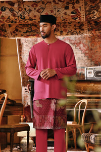 The Akar Kita Men Baju Melayu Teluk Belanga - Magenta