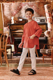 The Akar Kita 3/4 Sleeve Kurta - Red Dash