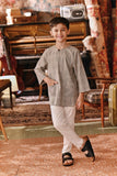 The Akar Kita 3/4 Sleeve Kurta - Nature Linen