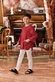 The Akar Kita 3/4 Sleeve Kurta - Ruby Harvest