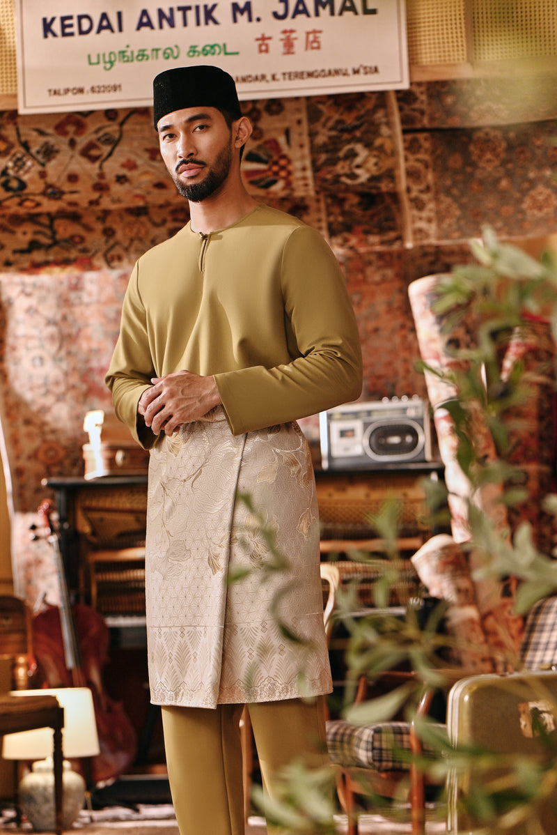 The Akar Kita Men Baju Melayu Teluk Belanga - Butter Olive