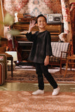 The Akar Kita 3/4 Sleeve Kurta - Black Dash