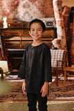 The Akar Kita 3/4 Sleeve Kurta - Black Dash