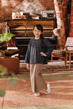 The Akar Kita Kedah Blouse Top - Grey Harvest