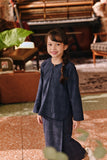 The Akar Kita Kedah Blouse Top - Nature Navy