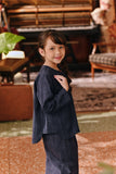 The Akar Kita Kedah Blouse Top - Nature Navy