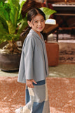 The Akar Kita Kebaya Top - Silver Blue