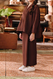 The Akar Kita Folded Skirt - Dark Burgundy