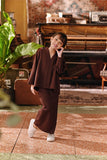 The Akar Kita Kebaya Top - Dark Burgundy