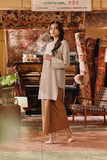 The Akar Kita Women Folded Skirt - Latte