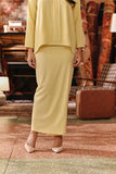 The Akar Kita Women Folded Skirt - Mellow Yellow