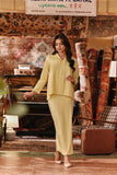 The Akar Kita Women Kebaya Top - Mellow Yellow