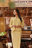 The Akar Kita Women Kebaya Top - Mellow Yellow