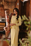 The Akar Kita Women Kebaya Top - Mellow Yellow