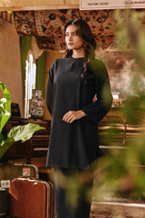 The Akar Kita Women Kurung Riau Top - Black Dash