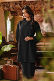 The Akar Kita Women Kurung Riau Top - Black Dash