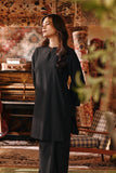 The Akar Kita Women Kurung Riau Top - Black Dash