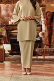 The Akar Kita Women Folded Skirt - Pale Olive