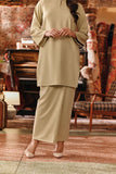 The Akar Kita Women Folded Skirt - Pale Olive