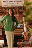 The Akar Kita Women Kedah Blouse Top - Greenflux