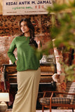 The Akar Kita Women Kedah Blouse Top - Greenflux