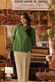 The Akar Kita Women Kedah Blouse Top - Greenflux