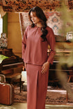 The Akar Kita Women Kedah Blouse Top - Dark Mauve